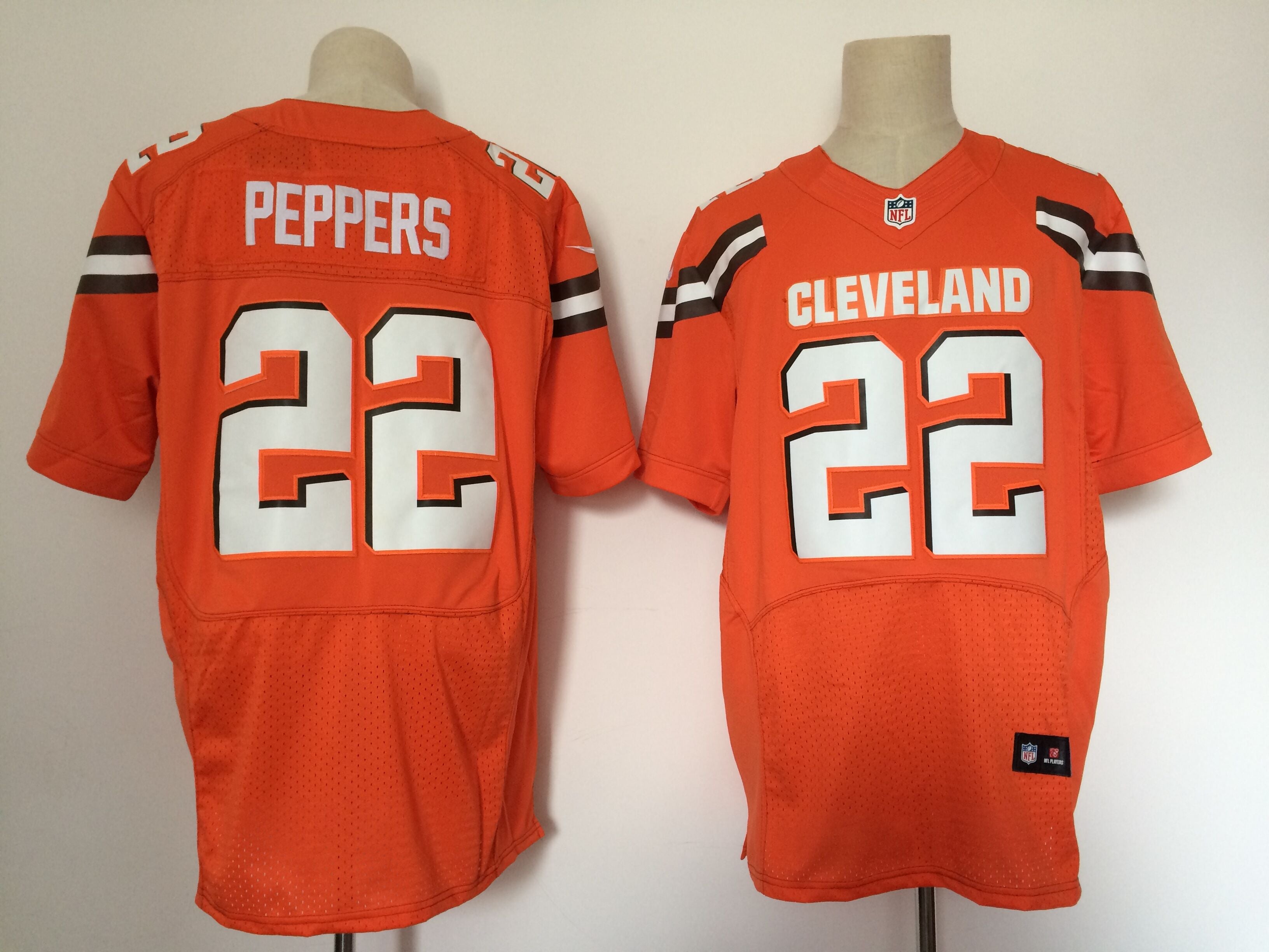 Cleveland Browns #22 Jabrill Peppers Orange Alternate New Elite Jersey