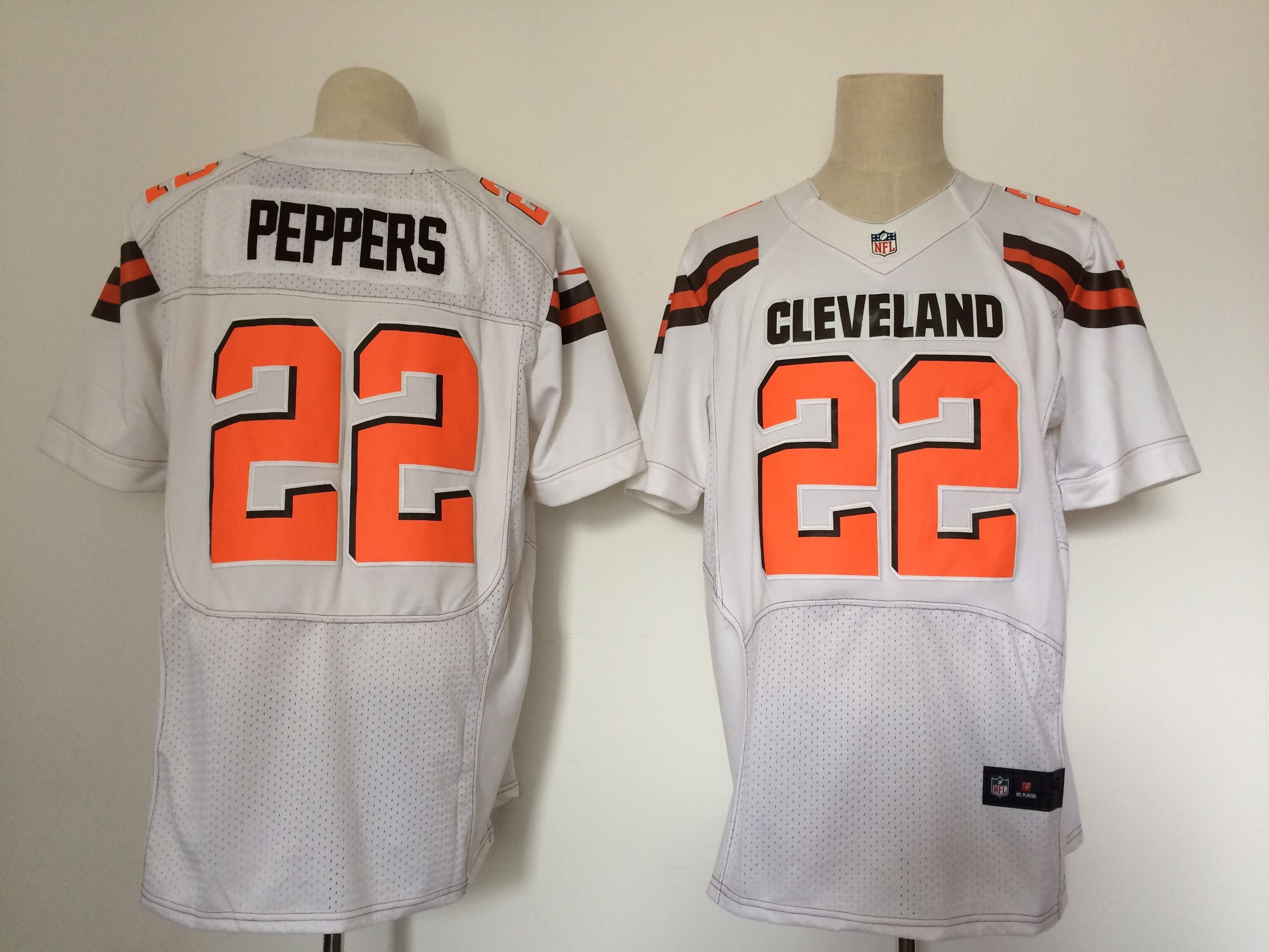 Cleveland Browns #22 Jabrill Peppers White New Elite Jersey