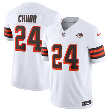 Nick Chubb Cleveland Browns white FUSE jersey