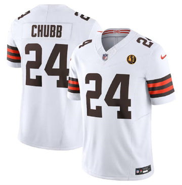 Nick Chubb Cleveland Browns white FUSE jersey