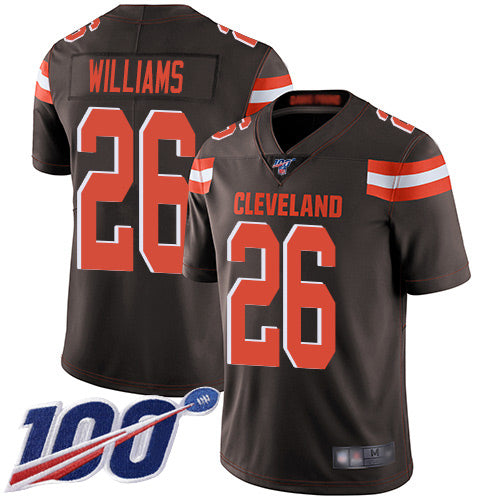 Cleveland Browns #26 Greedy Williams 2019 Brown 100th Season Jersey