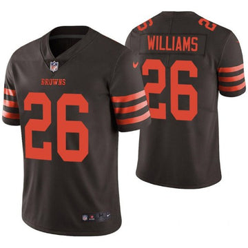 Cleveland Browns #26 Greedy Williams Brown Color Rush Jersey