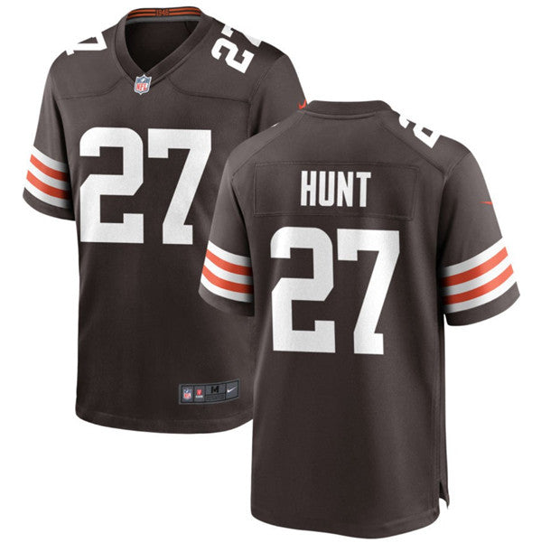 Cleveland Browns #27 Kareem Hunt Brown Game Jersey