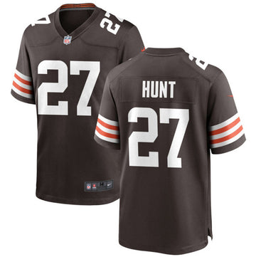 Cleveland Browns #27 Kareem Hunt Brown Game Jersey