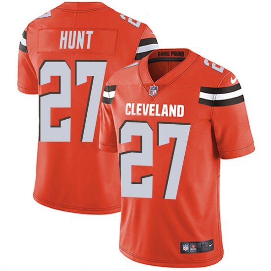 Cleveland Browns #27 Kareem Hunt Orange Jersey
