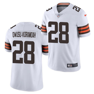Cleveland Browns #28 Jeremiah Owusu-Koramoah 2021 Draft White Jersey