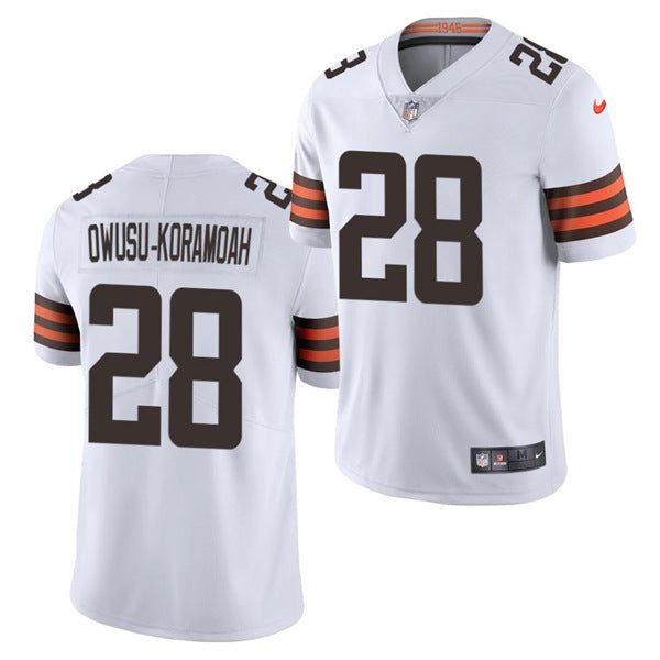 Cleveland Browns #28 Jeremiah Owusu-Koramoah 2021 Draft White Jersey