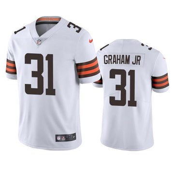 Cleveland Browns #31 Thomas Graham Jr White Jersey