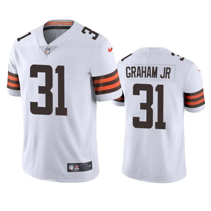Cleveland Browns #31 Thomas Graham Jr White Jersey