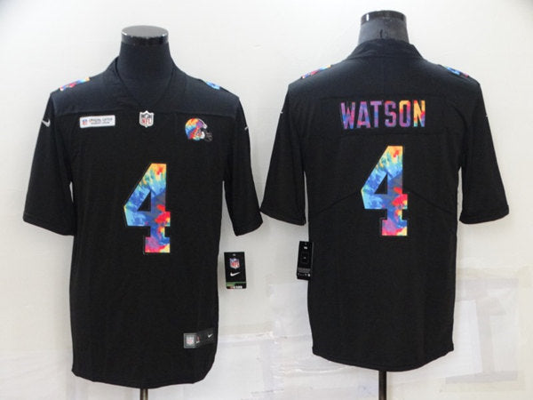 Cleveland Browns #4 Deshaun Watson Black Crucial Catch Jersey