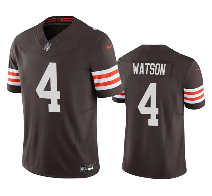 Cleveland Browns #4 Deshaun Watson Brown 2023 FUSE Jersey