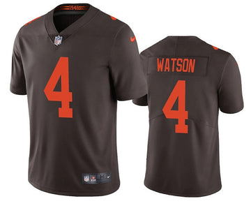 Cleveland Browns #4 Deshaun Watson Brown Color Rush Jersey