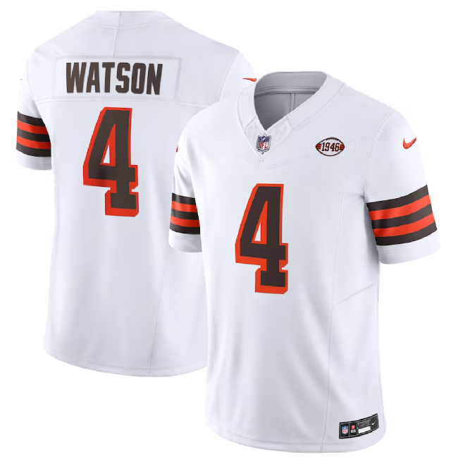 Deshaun Watson Cleveland Browns white FUSE jersey