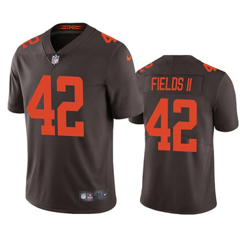 Cleveland Browns #42 Tony Fields II Brown Jersey