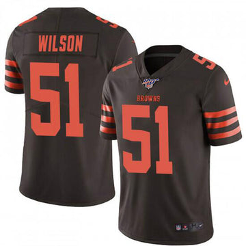 Cleveland Browns #51 Mack Wilson Brown 2019 100th Season Color Rush Jersey