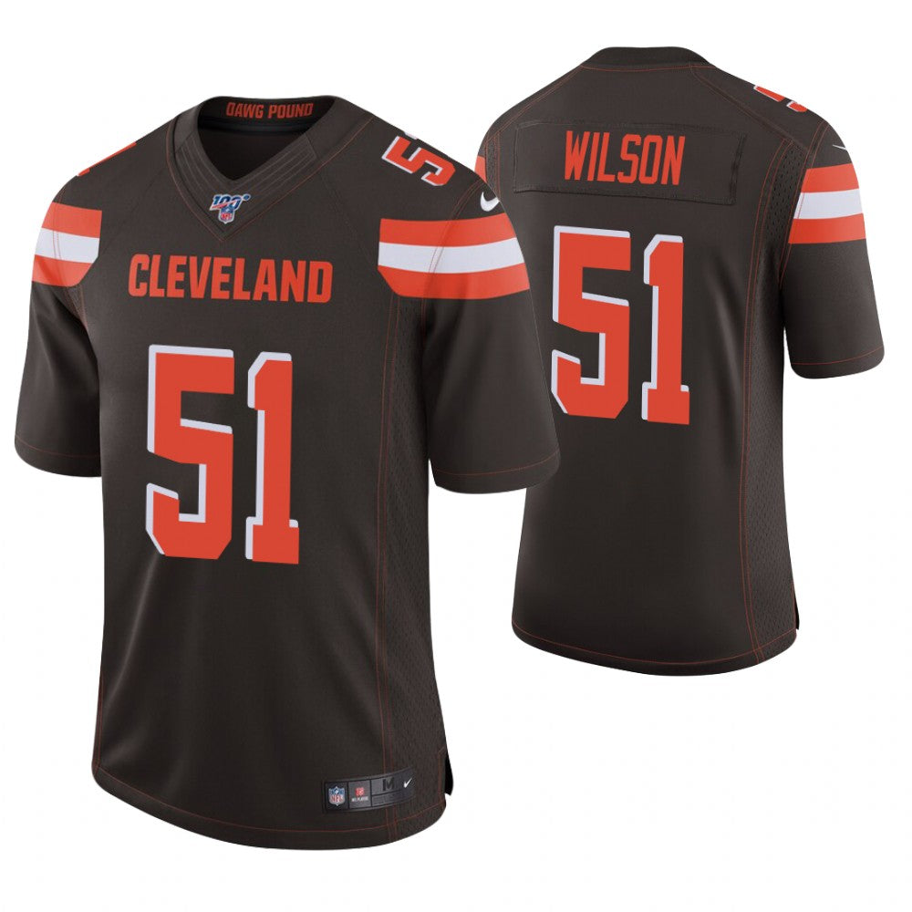 Cleveland Browns #51 Mack Wilson Brown 2019 100th Season Jersey