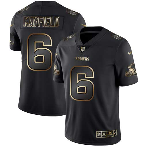 Cleveland Browns #6 Baker Mayfield 2019 Black Gold Edition Jersey