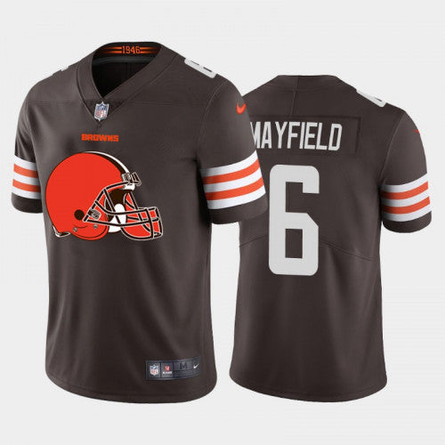 Cleveland Browns #6 Baker Mayfield Brown 2020 Team Big Logo Jersey