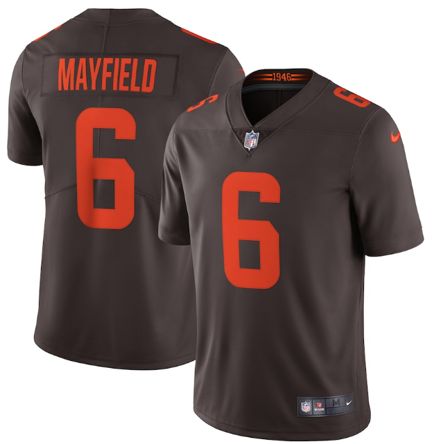Cleveland Browns #6 Baker Mayfield New Brown Alternate Jersey