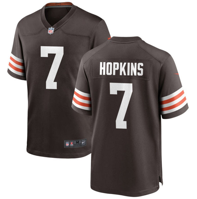 Cleveland Browns #7 Dustin Hopkins Brown Football Game Jersey