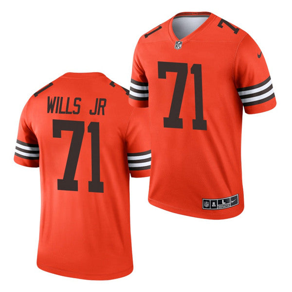 Cleveland Browns #71 Jedrick Wills Jr Orange 2021 Inverted Legend Jersey