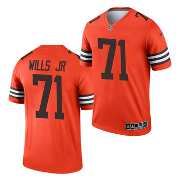 Cleveland Browns #71 Jedrick Wills Jr Orange 2021 Inverted Legend Jersey