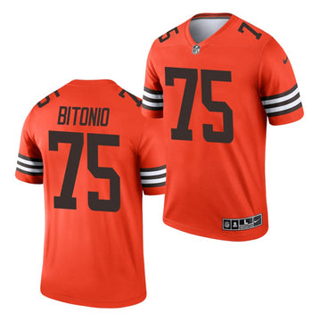 Cleveland Browns #75 Joel Bitonio Orange 2021 Inverted Legend Jersey