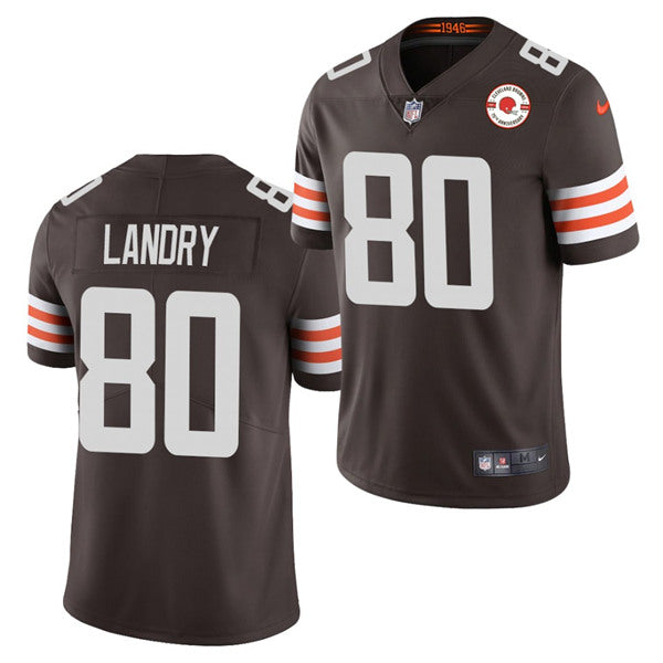 Cleveland Browns #80 Jarvis Landry 2021 Brown 75th Anniversary Patch Jersey