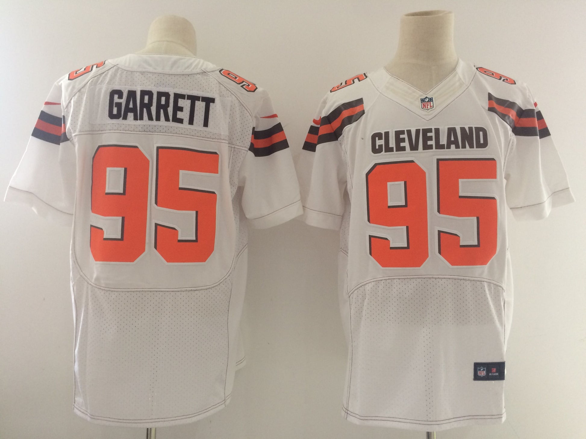 Cleveland Browns #95 Myles Garrett White 2017 Elite Jersey