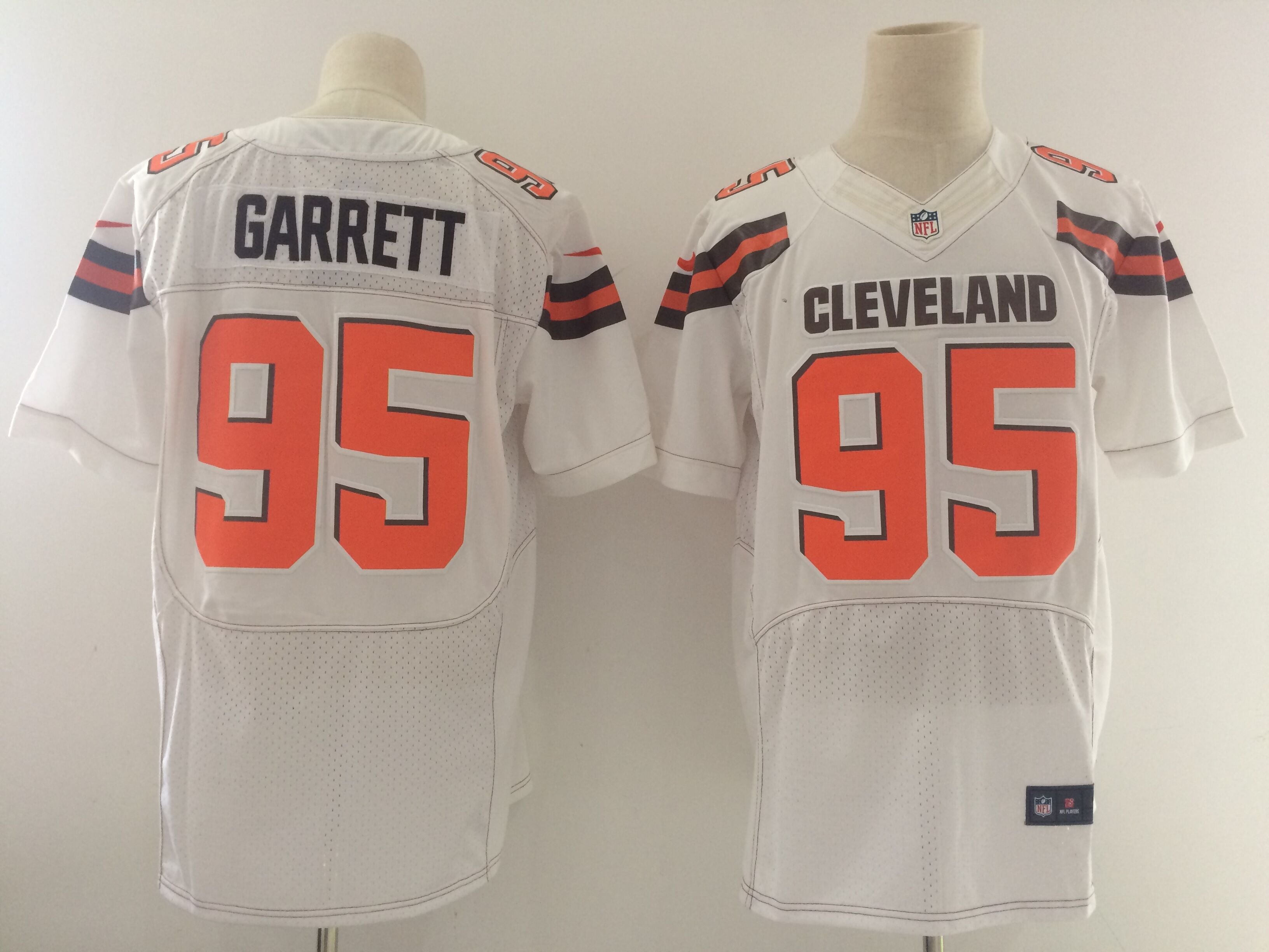 Cleveland Browns #95 Myles Garrett White 2017 Elite Jersey