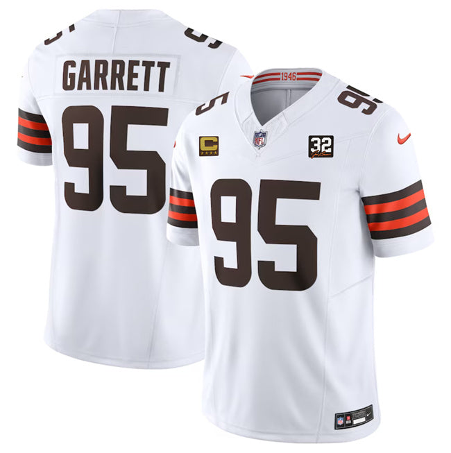 Myles Garrett Cleveland Browns white FUSE jersey