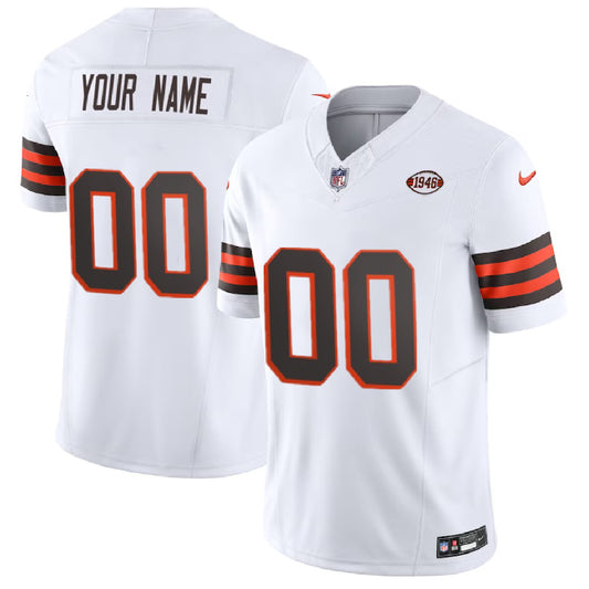 Cleveland Browns Custom White 2023 FUSE 1946 Collection Alternate Jersey
