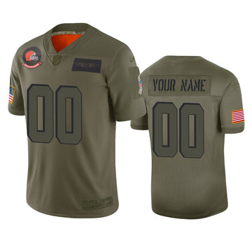 Cleveland Browns Customized 2019 Camo Salute To Service Jersey
