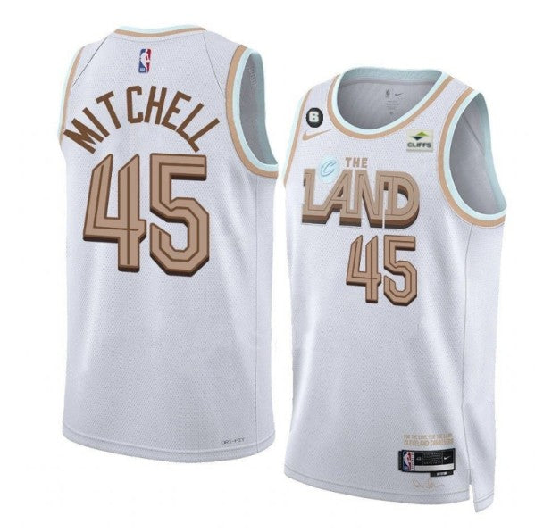 Donovan Mitchell Cleveland Cavaliers white City Edition jersey