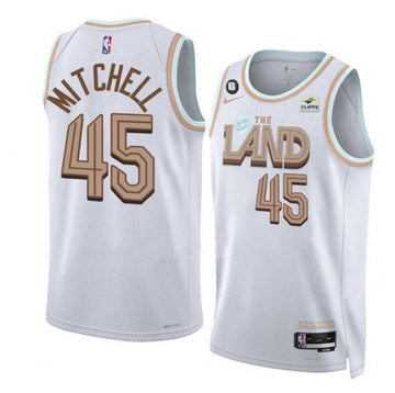 Donovan Mitchell Cleveland Cavaliers white City Edition jersey
