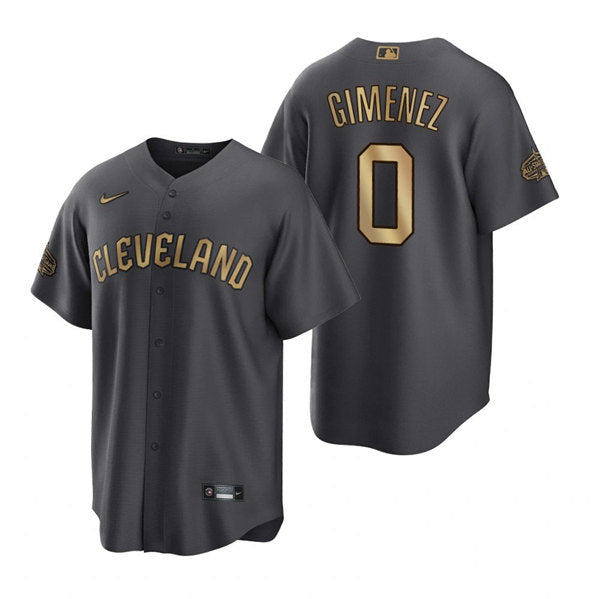 Andres Gimenez Cleveland Guardians charcoal All-Star jersey