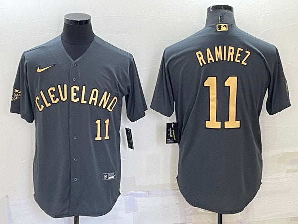 Jose Ramirez Cleveland Guardians charcoal All-Star jersey