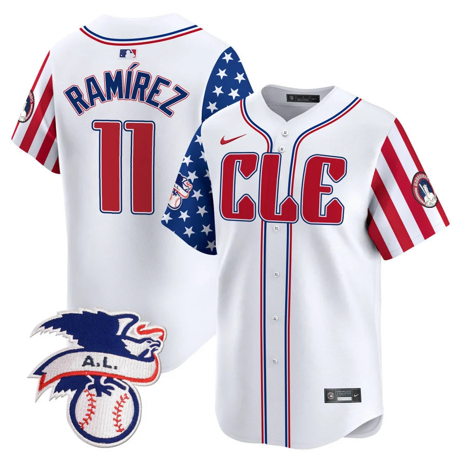 Jose Ramirez Cleveland Guardians white jersey