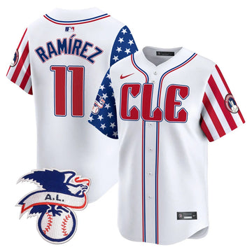 Jose Ramirez Cleveland Guardians white jersey