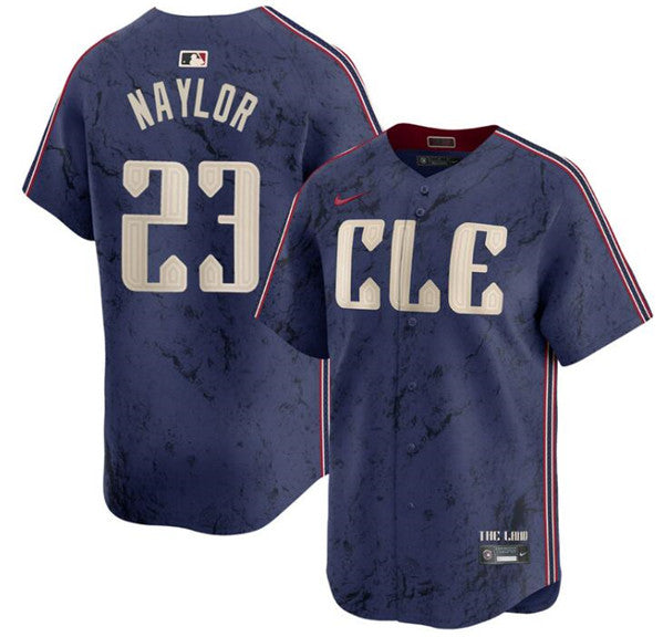 Bo Naylor Cleveland Guardians navy City Connect jersey