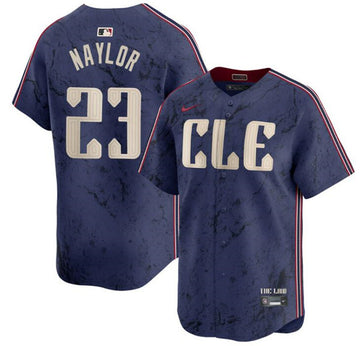 Bo Naylor Cleveland Guardians navy City Connect jersey