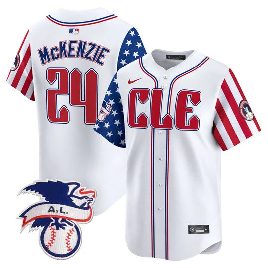 Triston McKenzie Cleveland Guardians white jersey