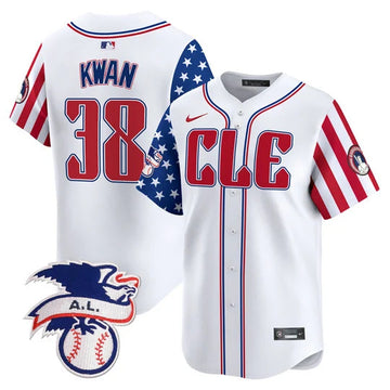 Steven Kwan Cleveland Guardians white jersey