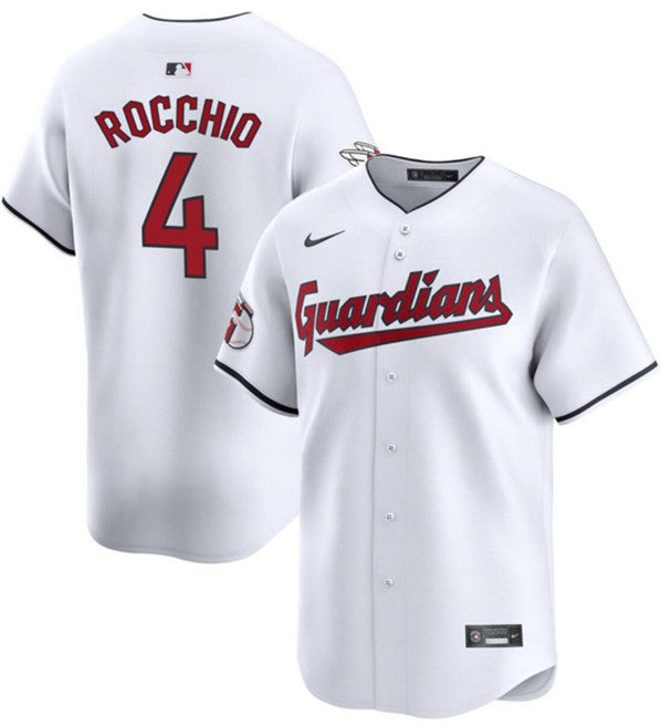 Brayan Rocchio Cleveland Guardians white jersey