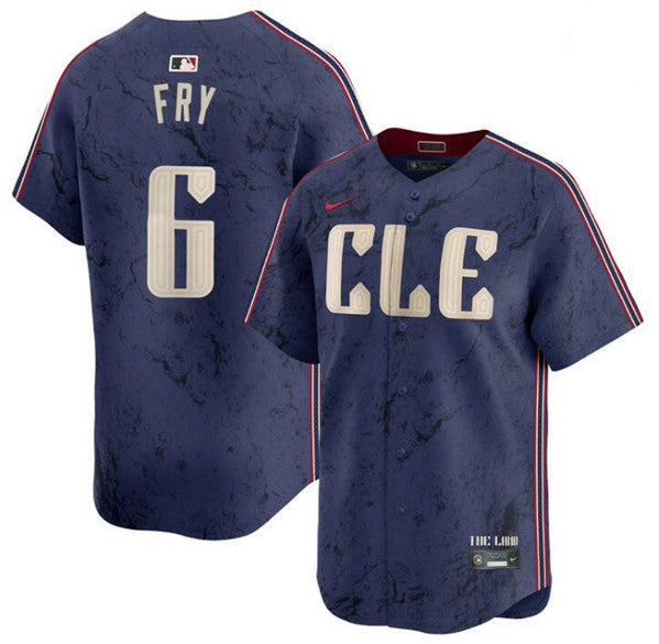 David Fry Cleveland Guardians navy City Connect jersey