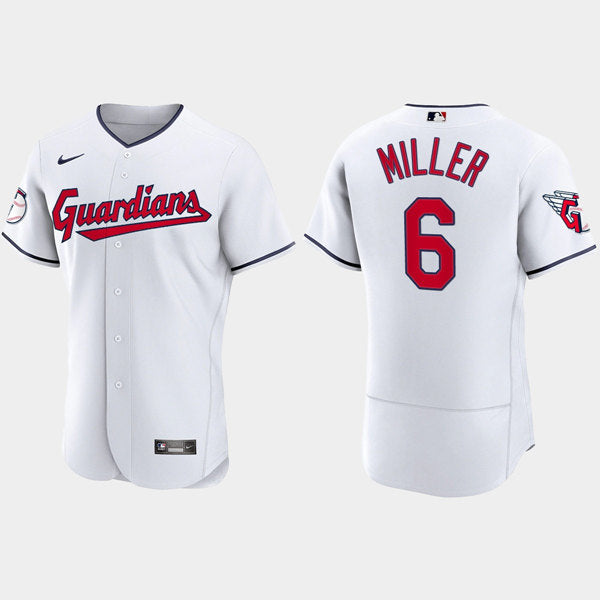 Owen Miller Cleveland Guardians white jersey