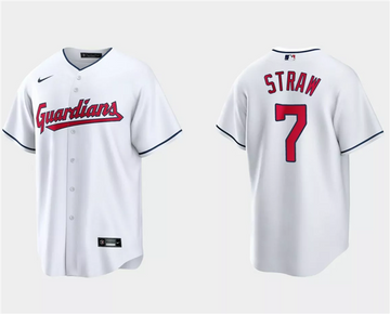 Myles Straw Cleveland Guardians white jersey