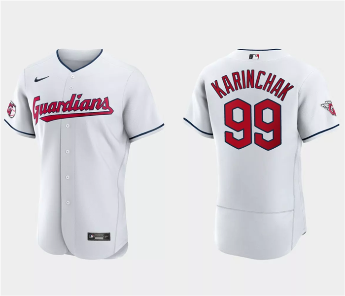 James Karinchak Cleveland Guardians white jersey