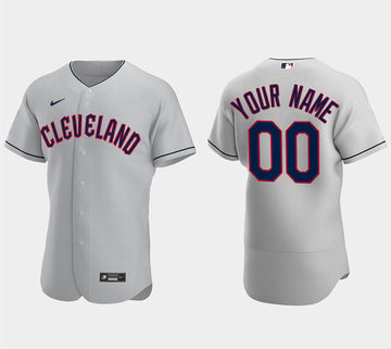 Custom Cleveland Guardians gray jersey