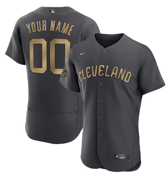 Custom Cleveland Guardians charcoal All-Star jersey